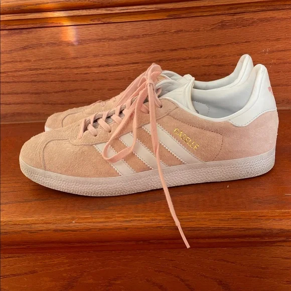 Adidas Gazelle Pink and White Sneakers - Picture 3 of 11
